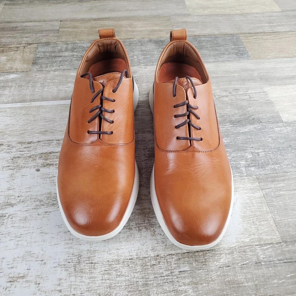 Wolf & Shepherd Crossover Mens Derby Shoes Sz 6 M Comfort Honey Leather Lace Up